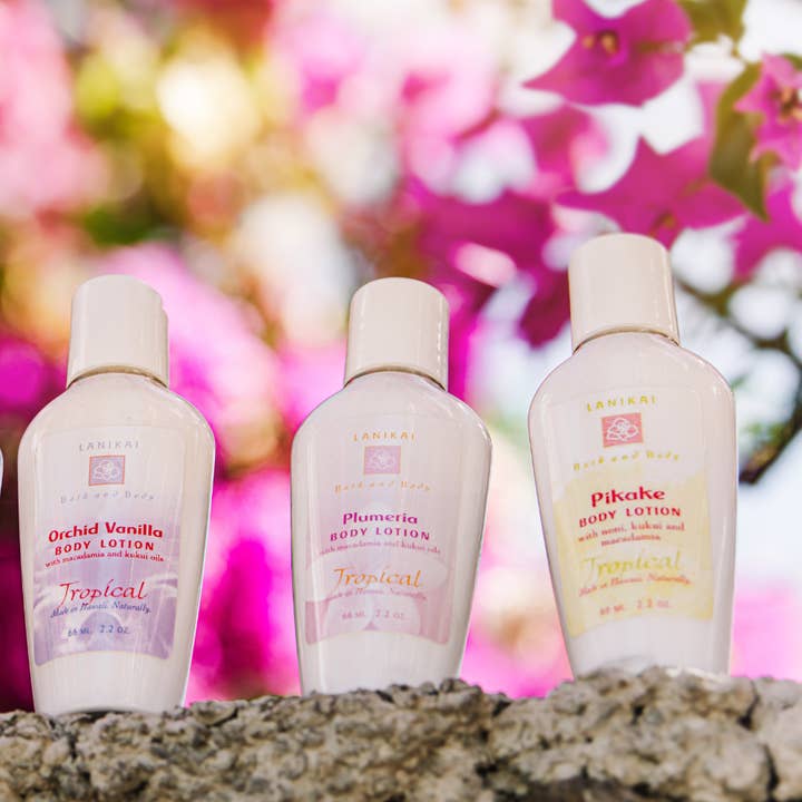 Lanikai Bath and Body - Wholesale Body Cream/Lotion - Plumeria Lotion-8 oz and 2 oz, Soothing and Hydrating