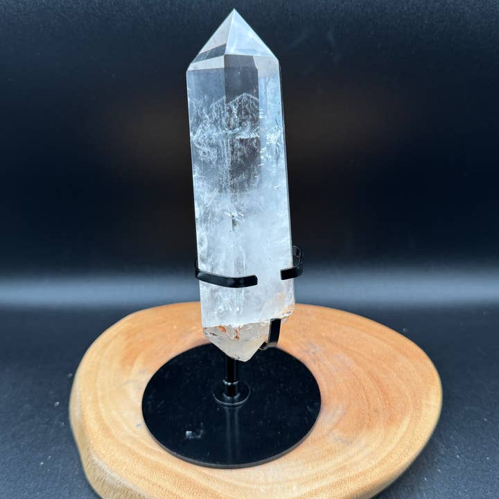 The 7 Directions - Wholesale Spiritual Stone/Crystal - Unique quartz phantom DT on custom stand H2851