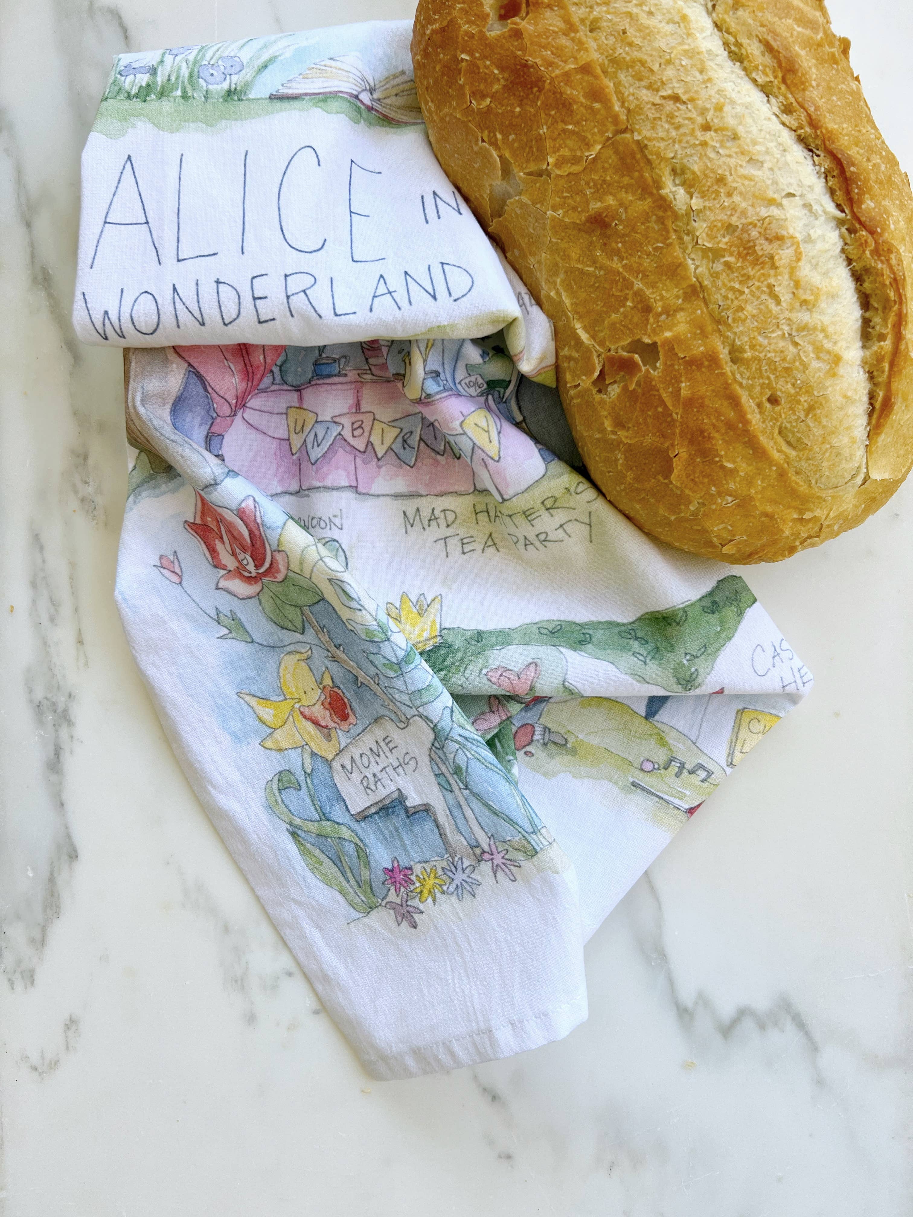 Elizabeth Wade Studio - Wholesale Tea Towel - Alice’s Adventures in Wonderland Tea Towel3