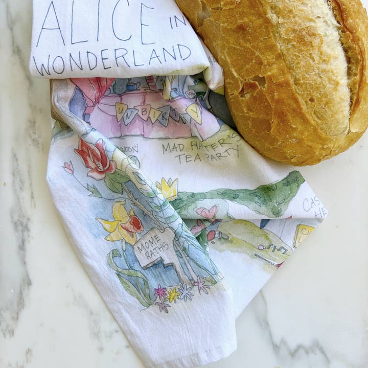 Elizabeth Wade Studio - Wholesale Tea Towel - Alice’s Adventures in Wonderland Tea Towel3