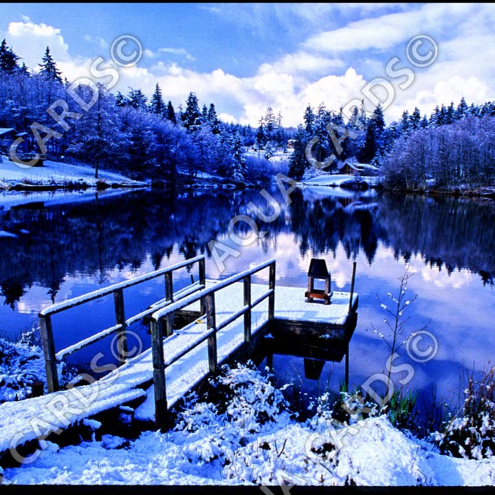 1263 - Snow At Honeymoon Lake for wholesale by Aqua Cards
