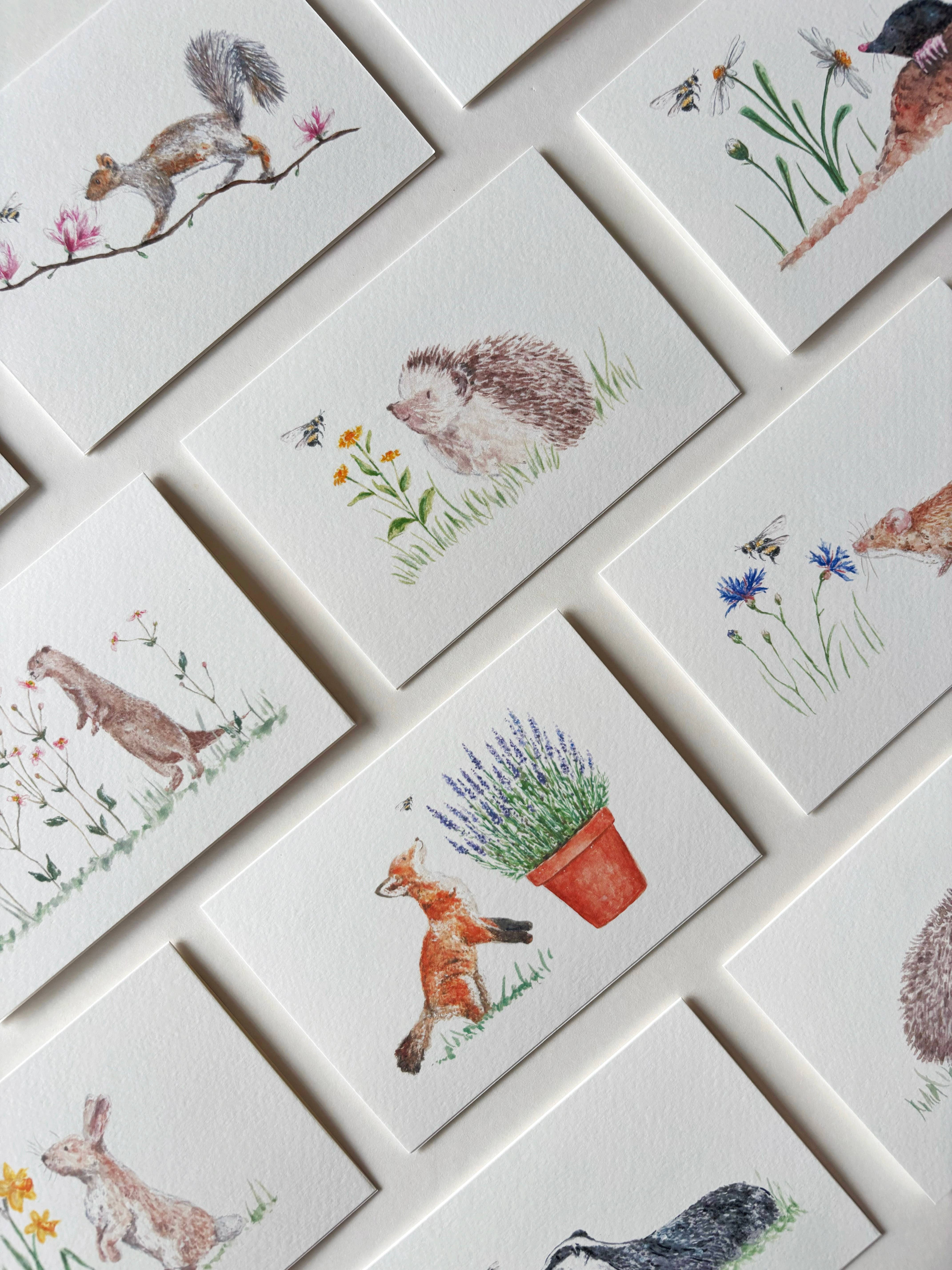 Honey and Incense – wholesale Everyday greeting card – Fox & Lavender Card | Bumbles & Blooms4