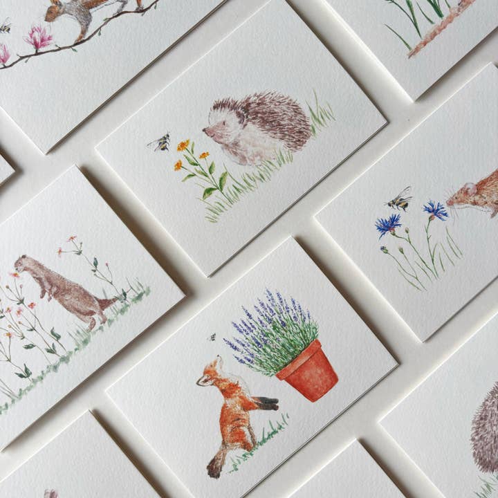 Honey and Incense – wholesale Everyday greeting card – Fox & Lavender Card | Bumbles & Blooms4