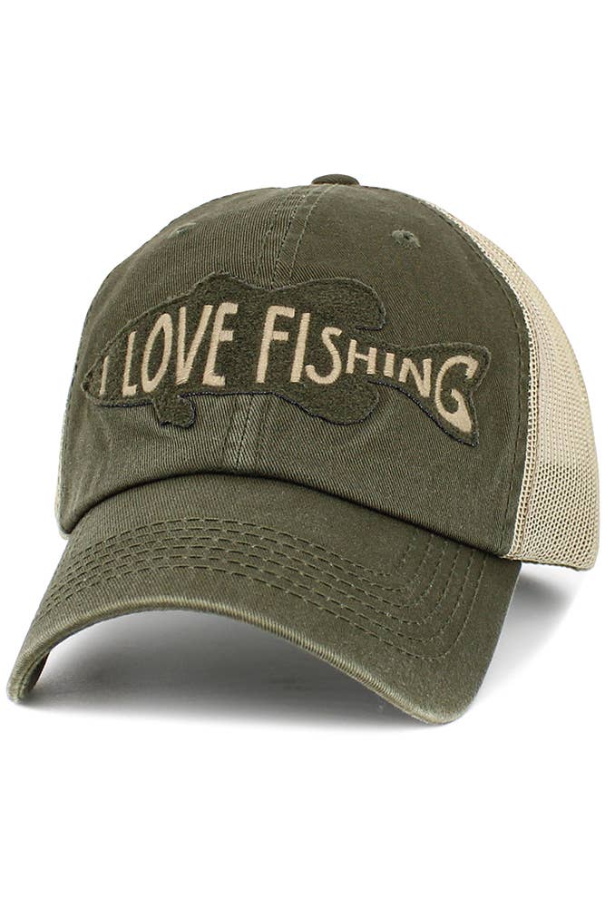 Hana - Wholesale Trucker Hat - Women's - I LOVE FISHING Mesh Back Baseball Cap1