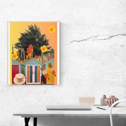 The Joy in Orange Series A4 giclée 310gsm Hahnemühle print for wholesale by The Life Cycle Design