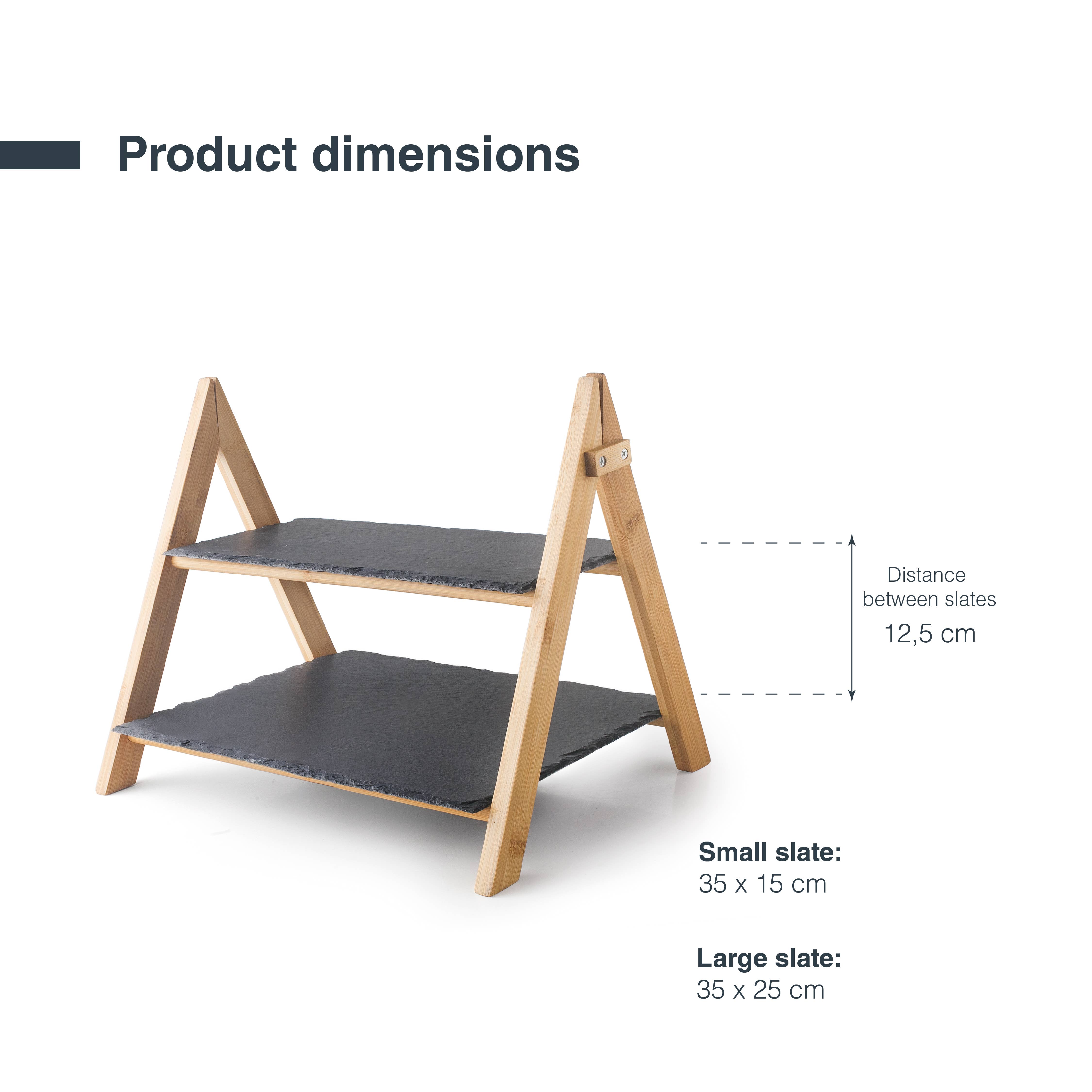 LACOR MENAJE PROFESIONAL S.L. - Vendita all'ingrosso Vassoi da portata - Espositore rettangolare a due livelli con lavagne in ardesia3