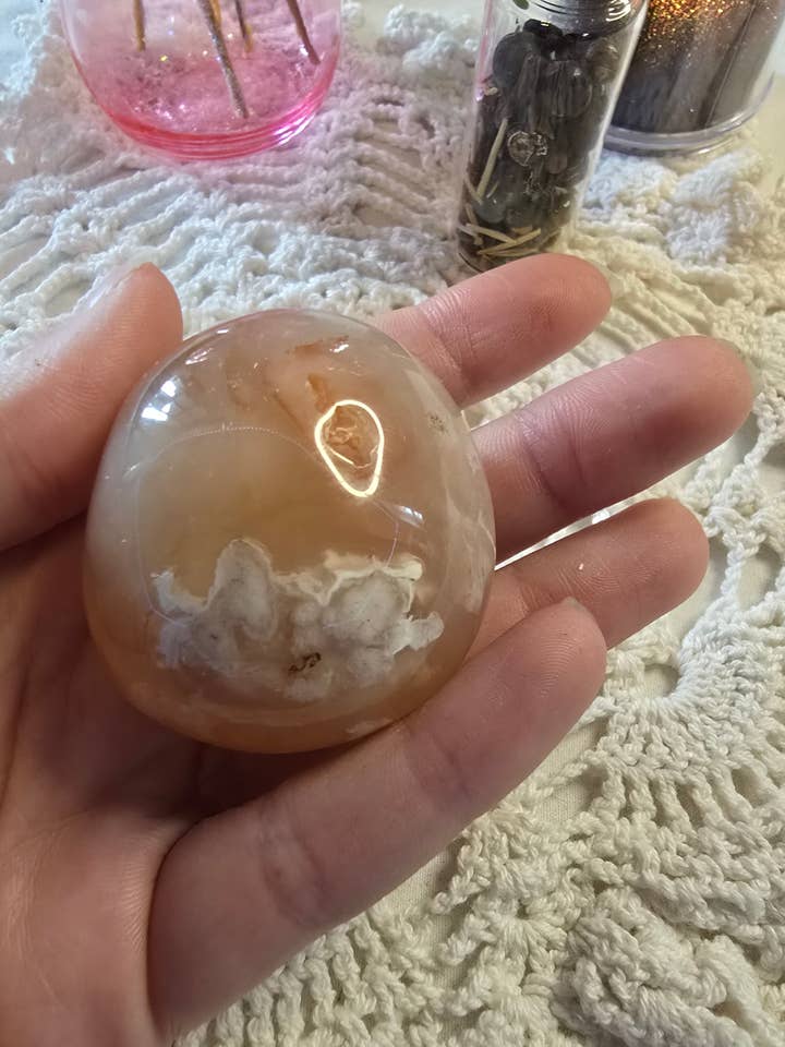 Pietra di palma in agata a fiore per la vendita all'ingrosso da parte di Chaotic Crystal Chick Co.