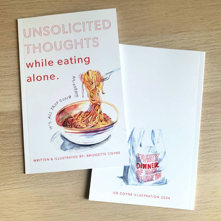 Pensamentos Não Solicitados Enquanto Como Sozinho Zine - Encadernação Perfeita por atacado de B.Coyne Illustration