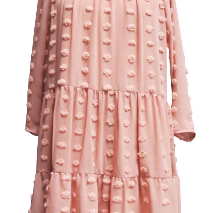 Robe droite à manches longues Clip Dot pour la vente par Ava & Yelly