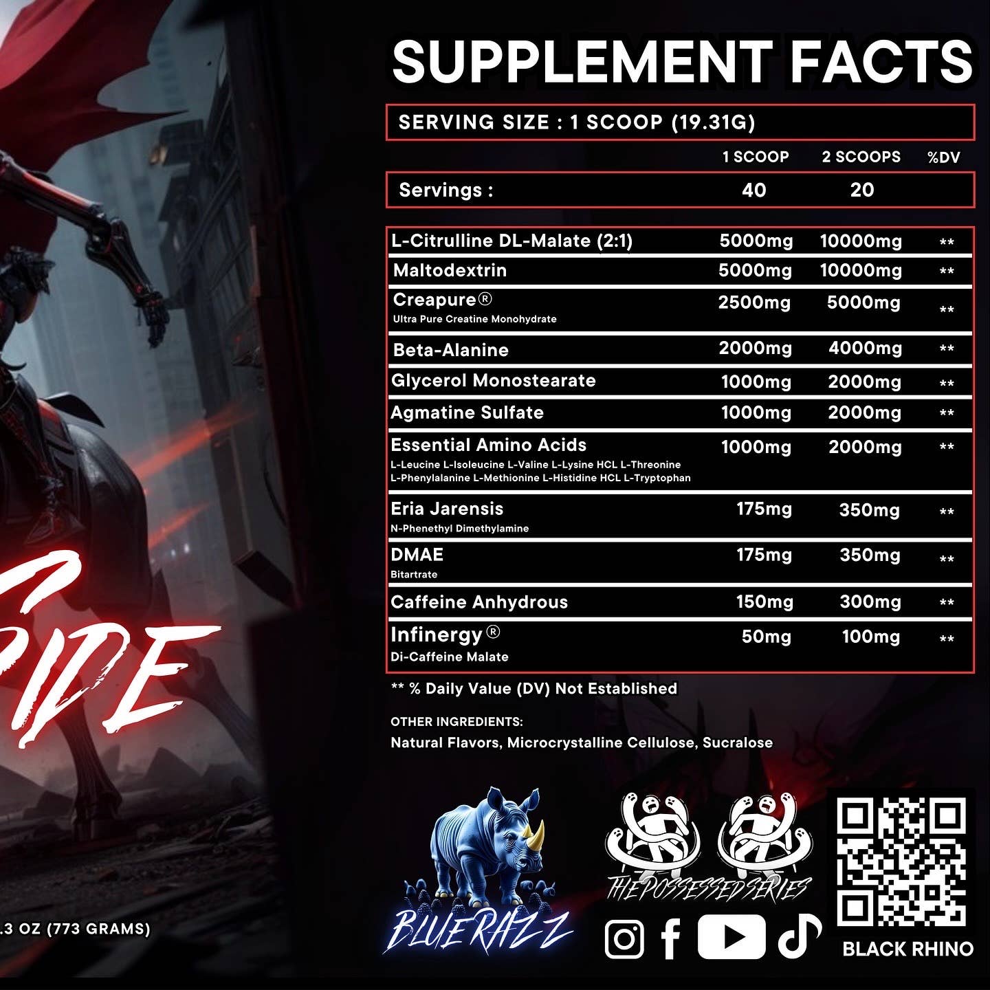 Mass Cast, LLC - Wholesale Oral Supplement/Vitamin - Dark Side Of The Rhino Extreme Pre-Workout5