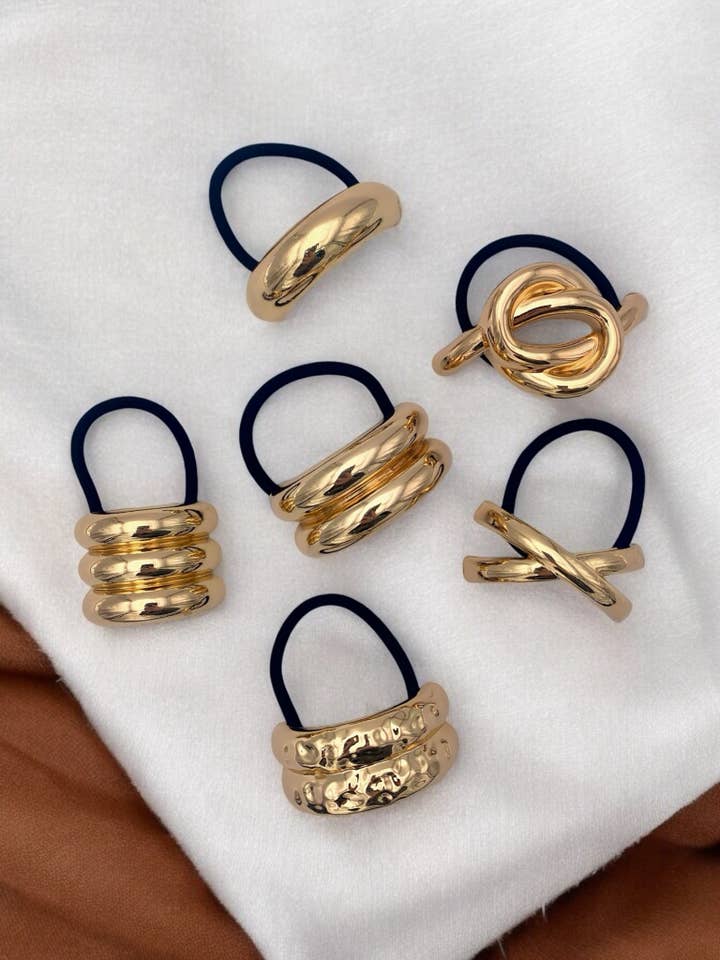 Set of 6 metal hair jewels ST15 for wholesale by BYREN | ÉLINE L'ATELIER