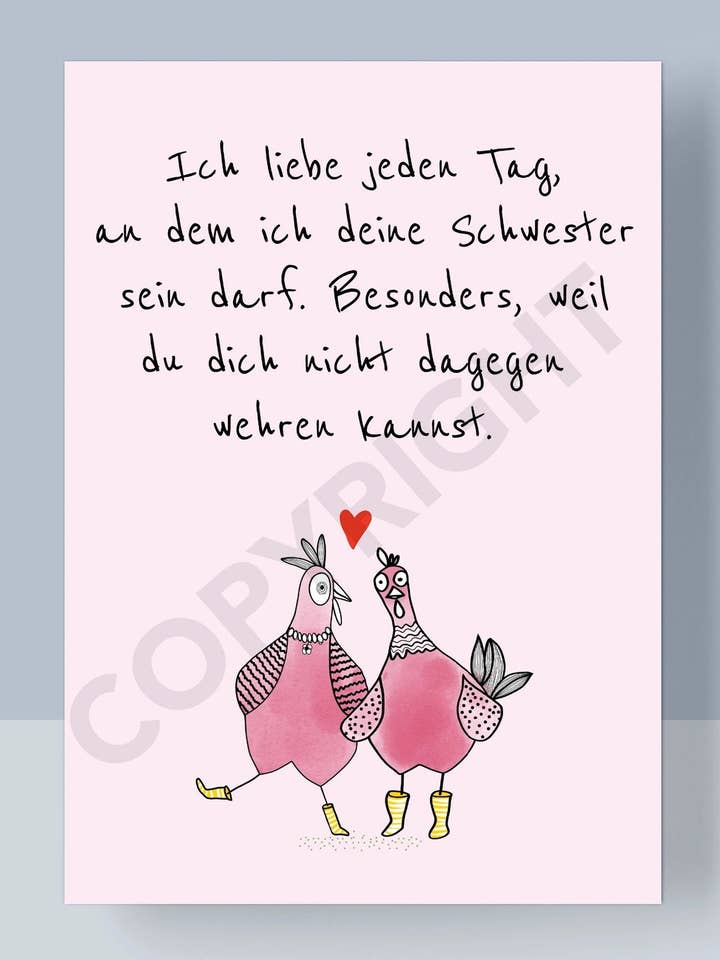 POSTCARD - SISTERHERZ for wholesale by HEIMARTLIEBE®