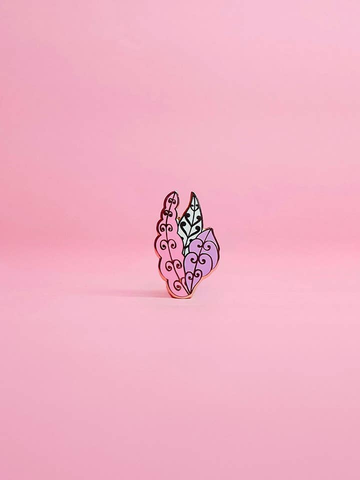 Wonderland Leaves Enamel Pin for wholesale by Unicorn Crafts