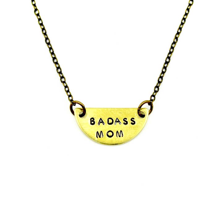 'Badass Mom' Necklace for wholesale by Carruthers Jewelry