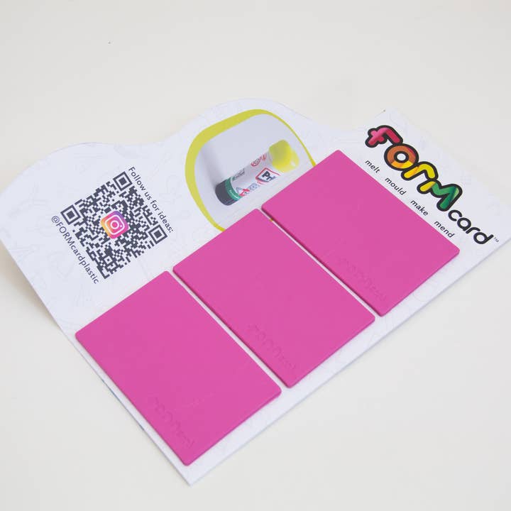 PINK meltable mouldable FORMcard for wholesale by FORMcard