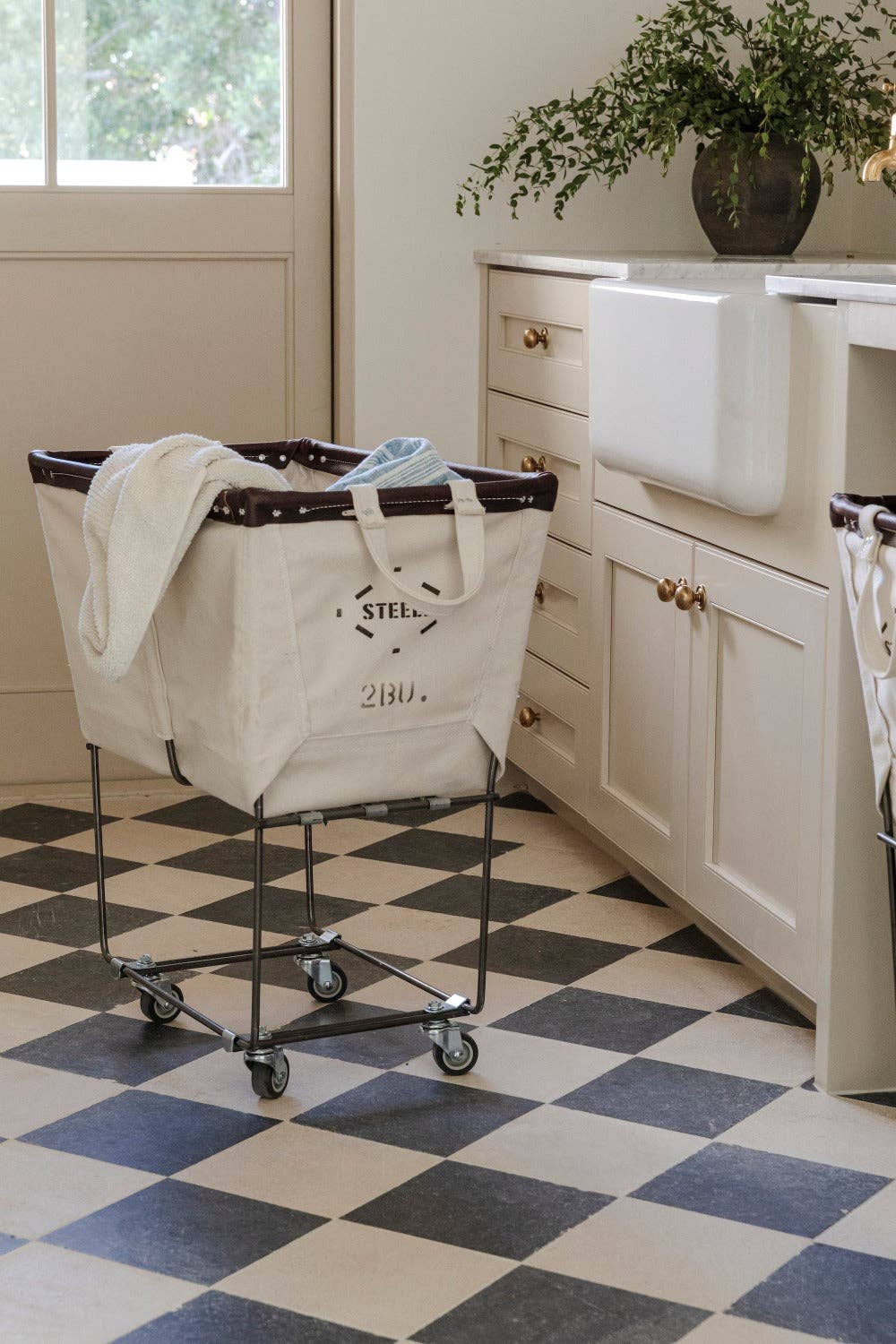 Steele Canvas Basket Corp. - Vendita all'ingrosso Cesti della biancheria - Carrello Elevato in Tela - Modello Permanente 2 Bu1