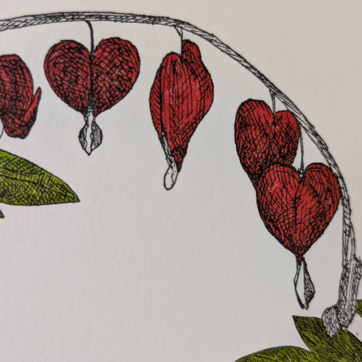 Painted Tongue Press - Wholesale Love Card - Bleeding Heart Love and Blank Note Card2