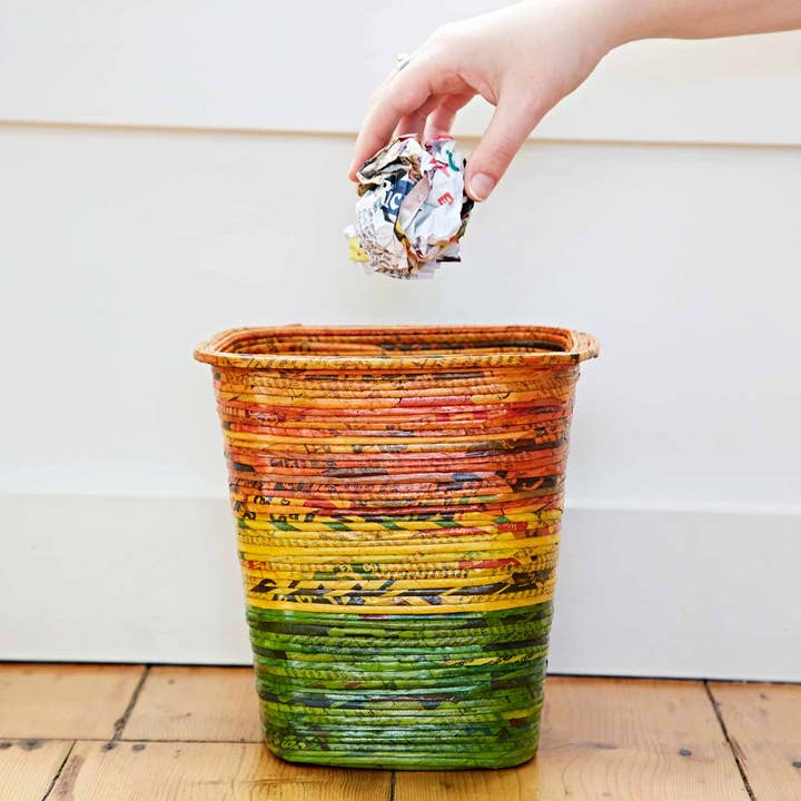 The Paper High Gift Company Limited - Wholesale Basket - Recycled Newspaper Waste Paper Basket