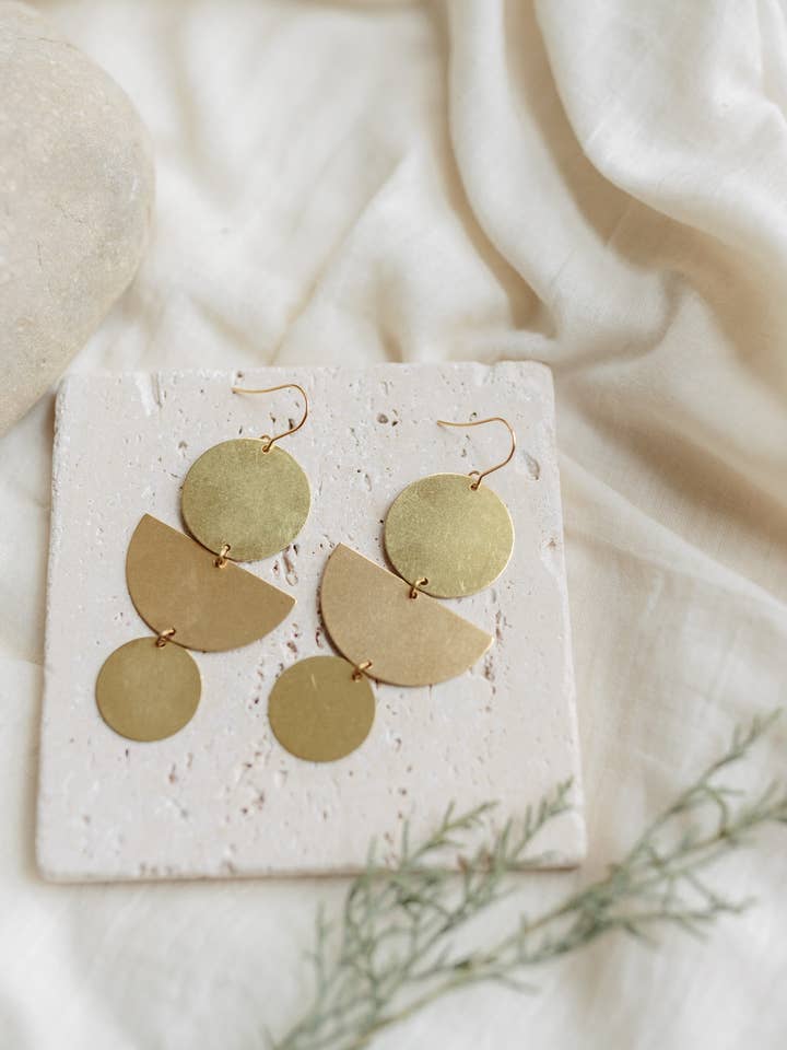 Pendientes Latón Nº 42 para venta al por mayor de Found & Feral