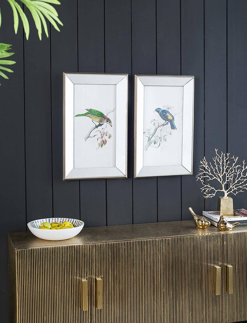 A&B Home Group Inc. - Wholesale Muurkunst set - S/2 Vogel Spiegel Frame Print7