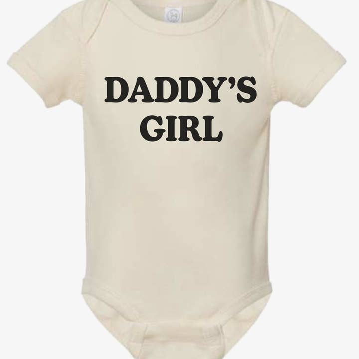 Infant Baby Rib Bodysuit - Daddy's Girl Cotton Onesie for wholesale by Three Girls Shop