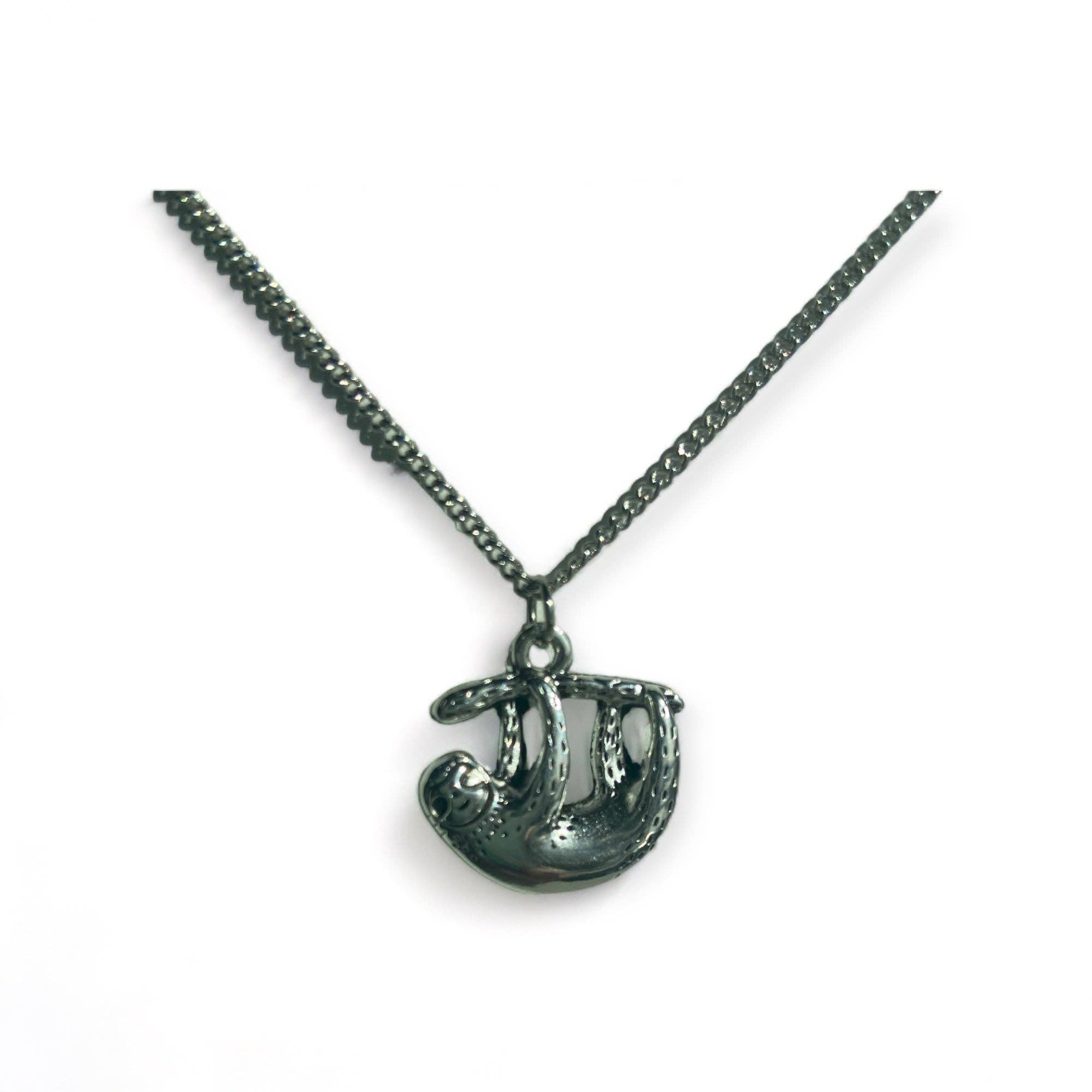 Silver Sloth Necklace for wholesale on Faire5