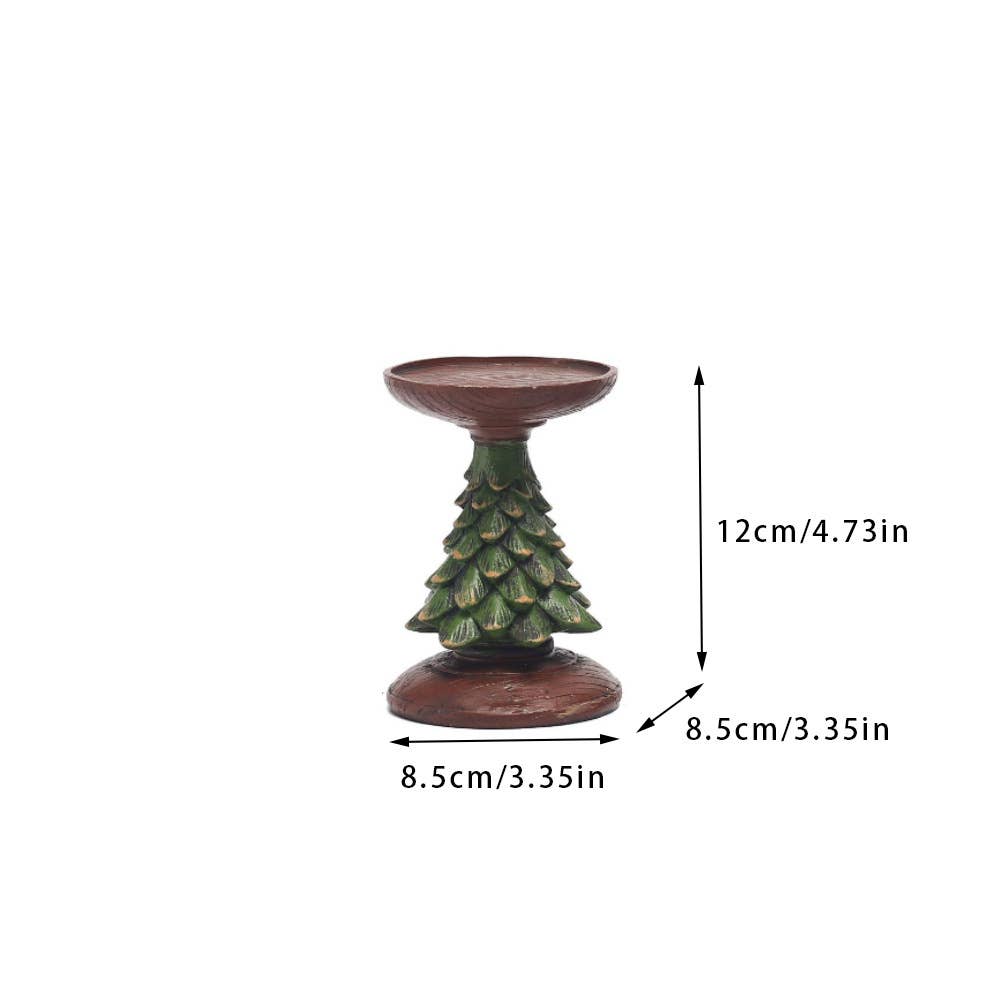 Liffy - Wholesale Candle Holder - Christmas Tree Candle Holder Resin Decor for Holiday Home0