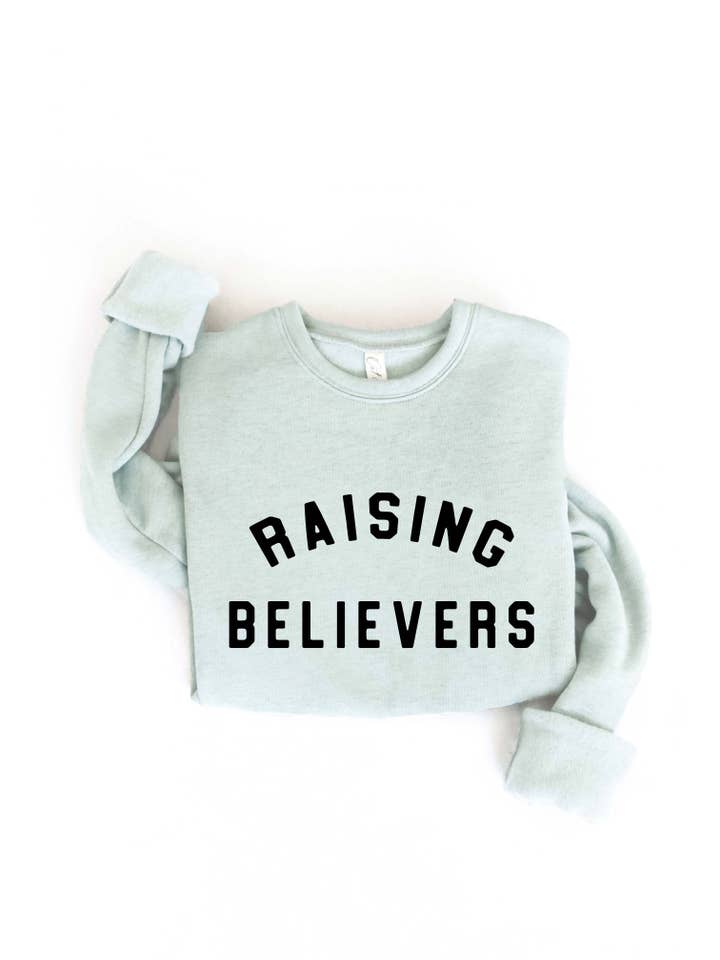 OAT COLLECTIVE - Wholesale Graphic Sweatshirt - Women's - RAISING BELIEVERS Graphic Sweatshirt - Fleece Pullover6