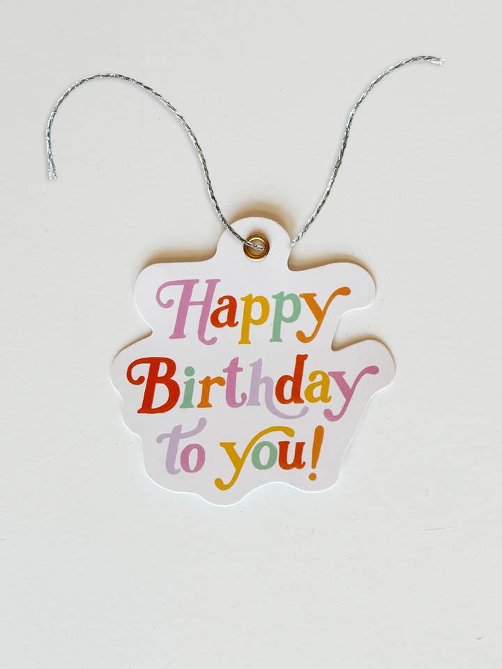 Colorful Birthday Diecut Gift Tags for wholesale by Idlewild Co.