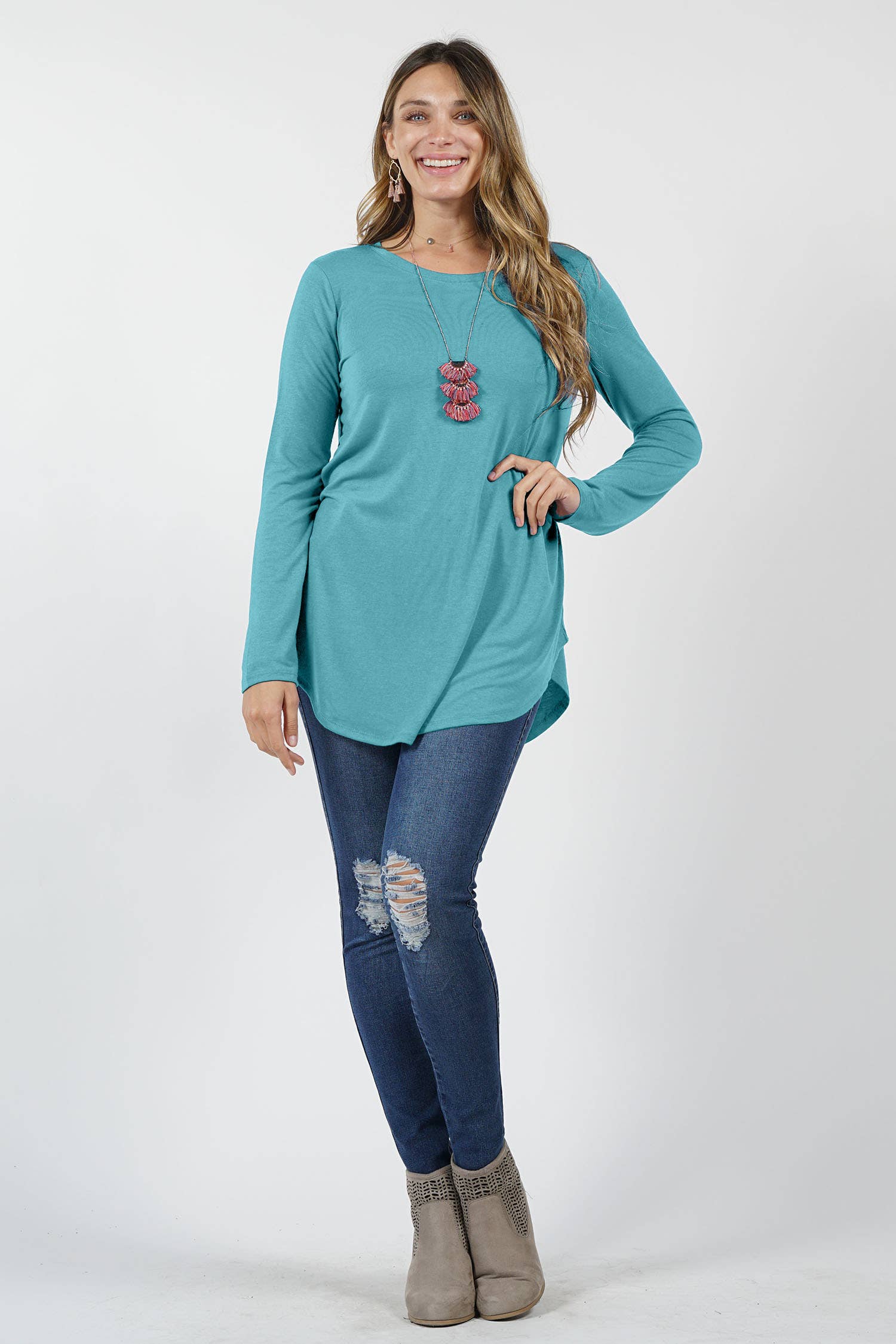 42POPS - Vente Tunique – femme - Tunique à ourlet arrondi Reg/Plus22