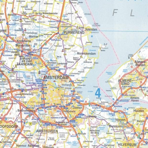 Carte politique de Hollande - Carte murale des Pays-Bas pour la vente par Map Marketing Limited