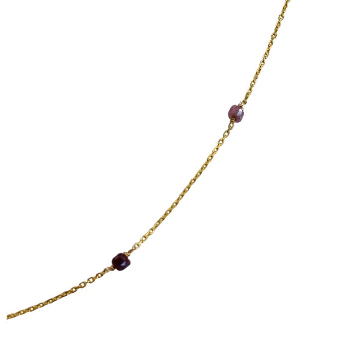 Modern Opus - Wholesale Beaded/Pearl Necklace - EveryOther Ruby NK