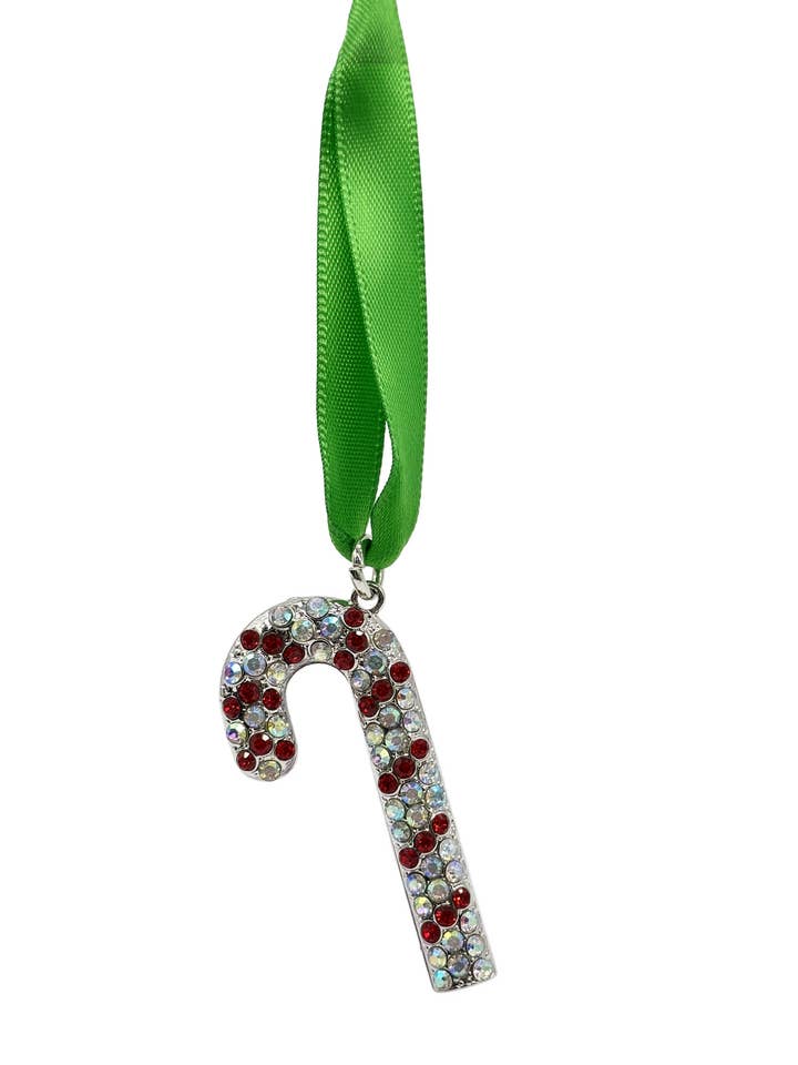 Christmas Candy Cane Diamante Decoration for wholesale by Wildtouch