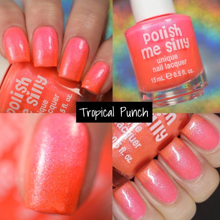 Polish Me Silly - Wholesale Nail Polish - Tropical Punch- Neon POP Thermal Color Changing Pink Or