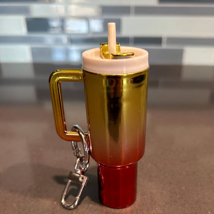 JILLIAN INK LLC - Wholesale Keychain - Women's - Chrome Ombre Plastic Tumbler Keychain with Removable Lid2