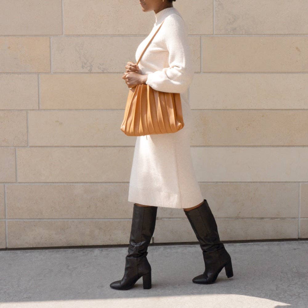 Melie Bianco - Venta al por mayor Bolso con correa - Mujer - Bolso de Hombro Vegano con Pliegues Carrie Tan6