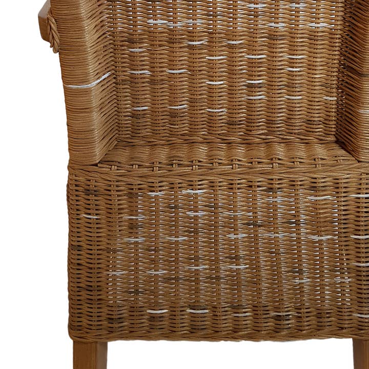 Voglrieder - Wholesale Chair - Dining room chairs set with armrests 2 pieces rattan chair brown23