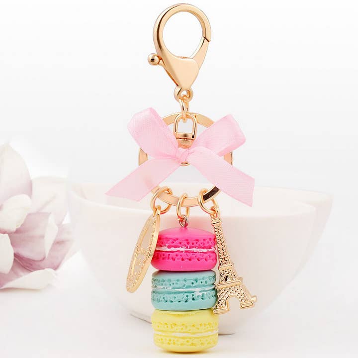 DOUBLJU - Wholesale Keychain - Women's - FASHION MACARON CAKE EXQUISITE KEYCHAIN_CWMM27483