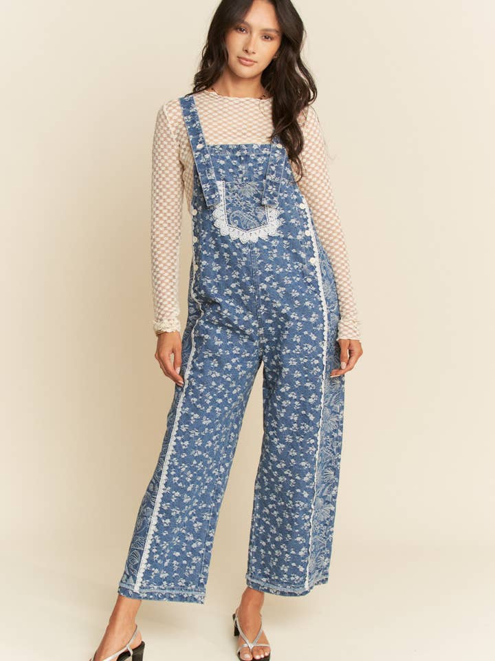 DITSY BLOEMENKANT MET ZAKKEN ONTSPANNEN JUMPSUIT voor wholesale door Davi & Dani