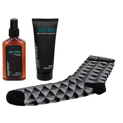 LS GROUP - Wholesale Bath & body set – Men’s - Set of socks, spray, and shower gel for men