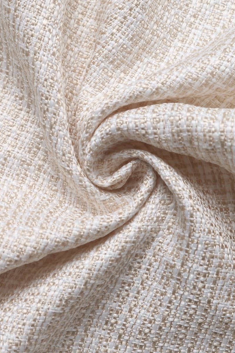 APRICOT CWOCO00168_CHANEL-STYLE SINGLE-BREASTED TWEED JACKET for wholesale on Faire8