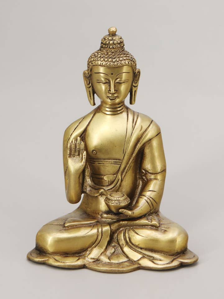 Minimalist Brass Buddha Statue for wholesale by Buddha Groove