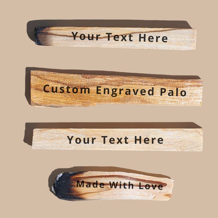 The Retrograde Shop - Wholesale Smudge stick - Customized Engraved Palo Santo / Holy Wood1