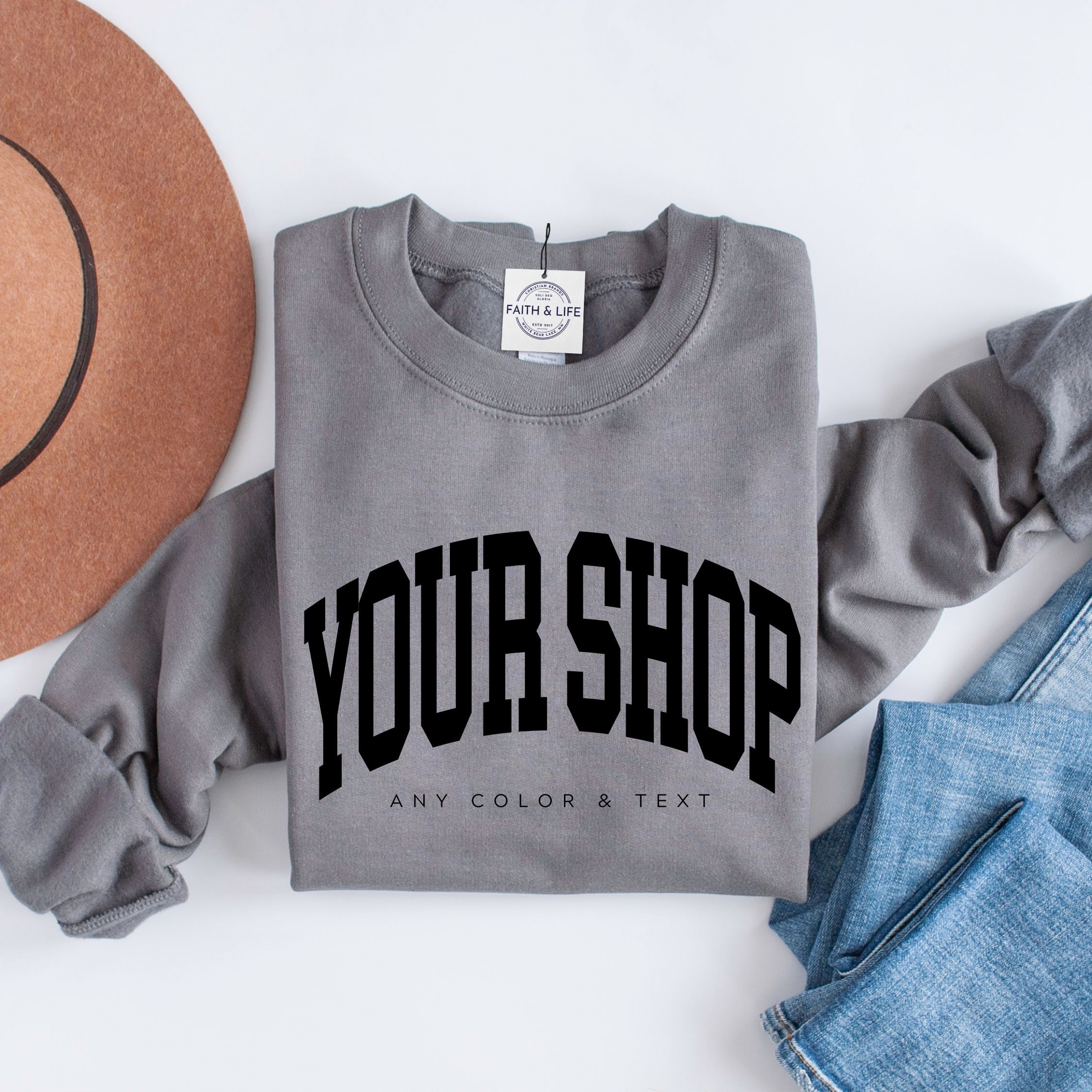 Faith & Life Christian Brands - Wholesale Graphic Sweatshirt - Women's - Custom Pilates Studio Personalized Crewneck Sweatshirt3