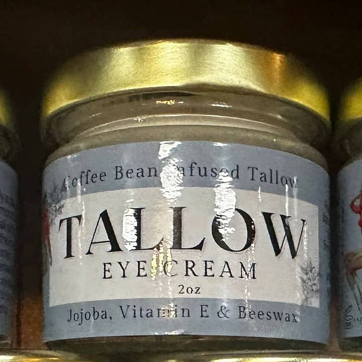 May's Market @ TLM - Wholesale Eye Cream/Gel - Coffee Bean infused Tallow Eye Cream, Grass Fed Beef Tallow