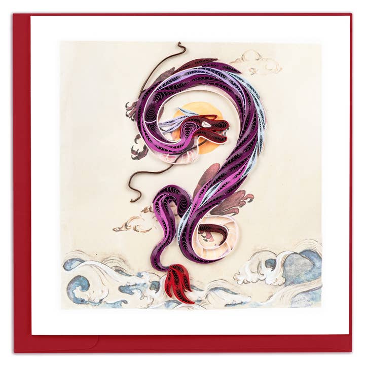Quilling Card - Wholesale Everyday Greeting Card - Quilled Dragon Greeting Card0