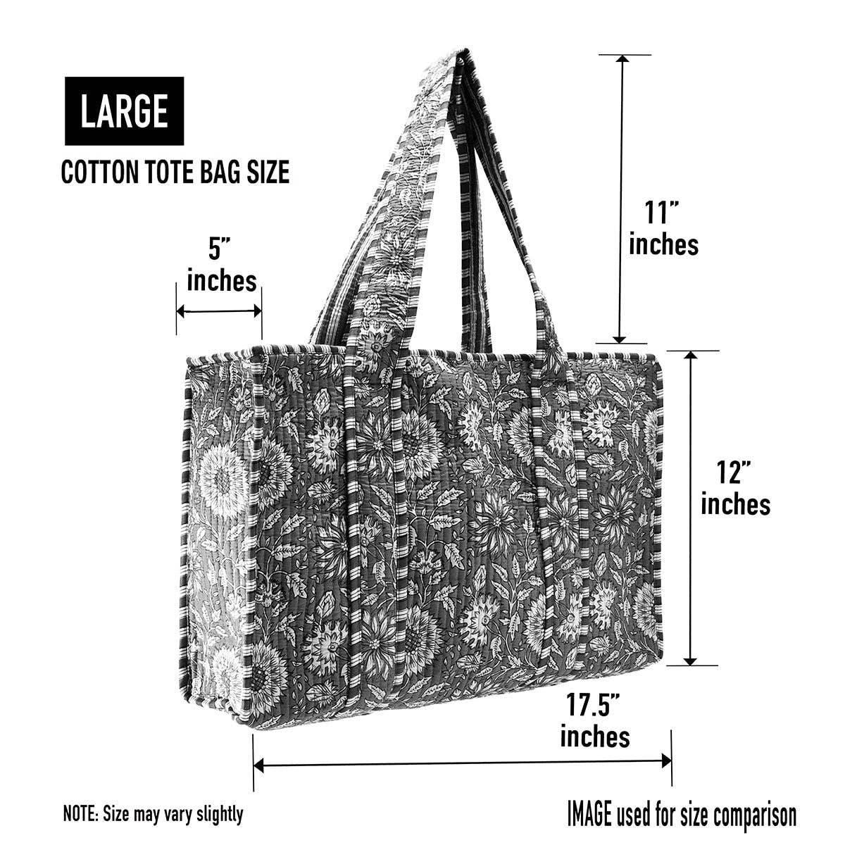 BNB Crafts Inc. - Wholesale Tote Bag - Women's - Cotton Fabric Patch Block Print Tote Bag- Small & Large2