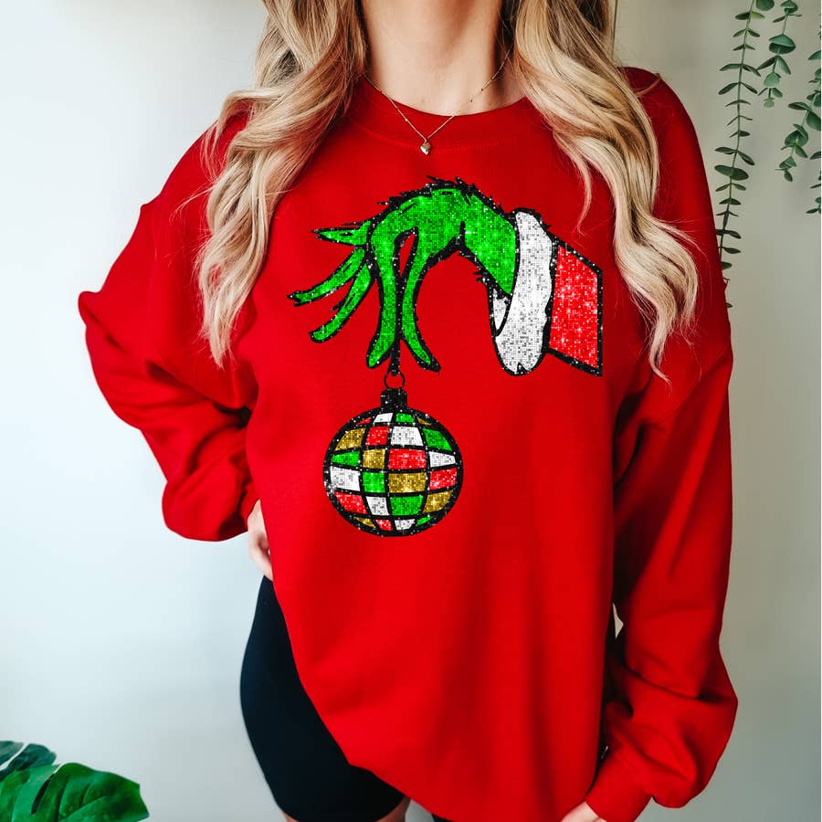 Santa Sequin Long Sleeve Sweatshirt – HUE