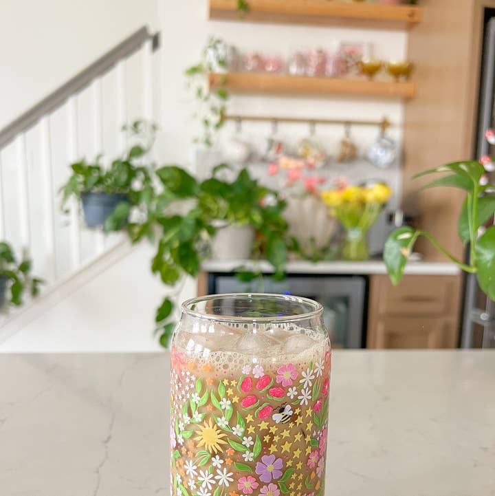 Hart and Flora Shop - Wholesale Drinking Glass/Cup - 16oz Spring Meadow Glass0