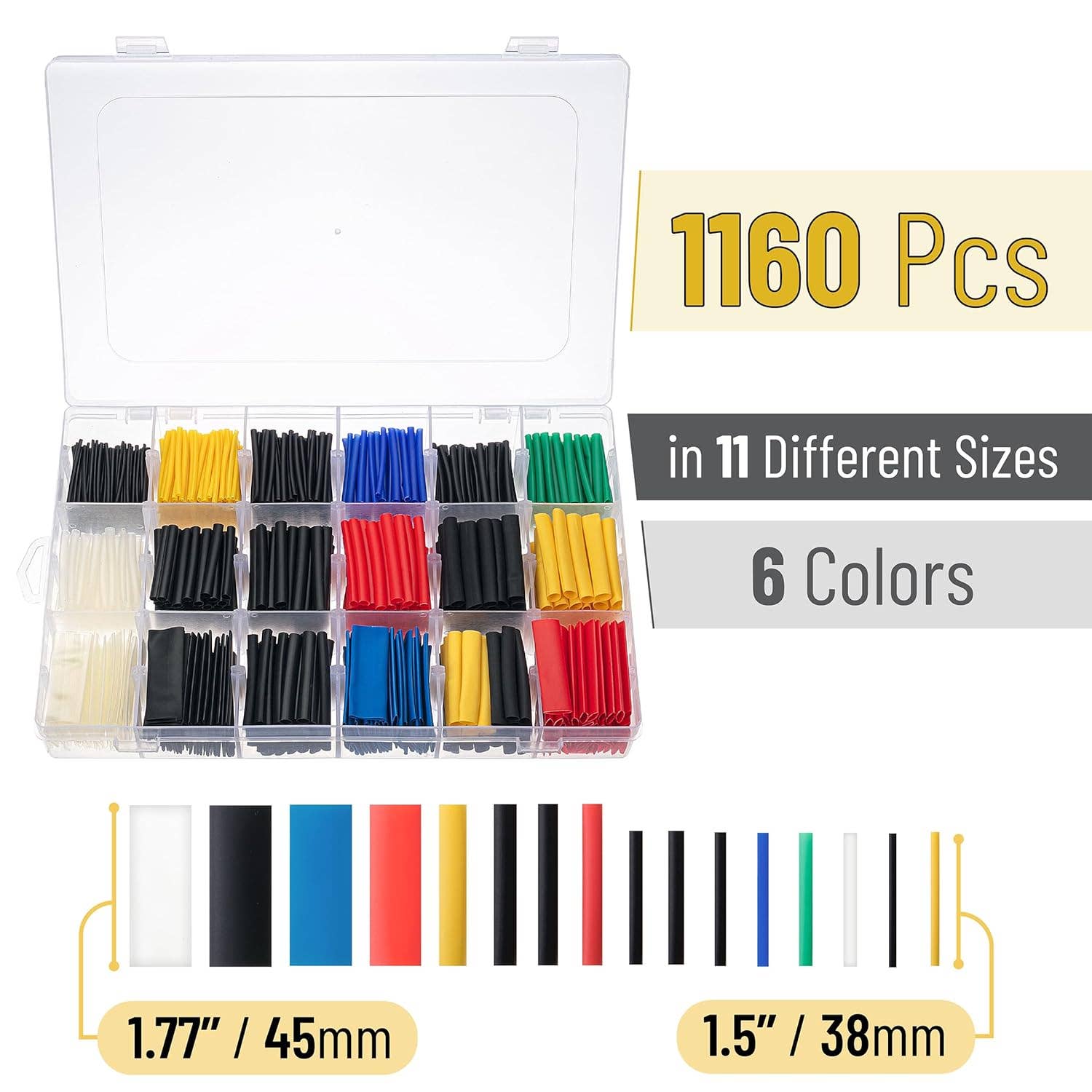 Bates Choice - Wholesale Craft Tool - Bates- Wire Heat Shrink Tubing Kit, 11 Sizes, 2:1 Ratio1